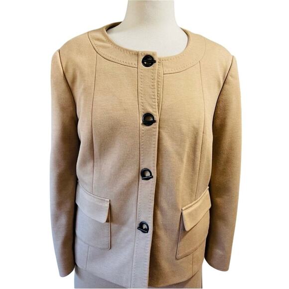 Women's‎ Calvin Klein Tan Blazer and Skirt Set Preppy Light Academia 6P - Picture 16 of 16